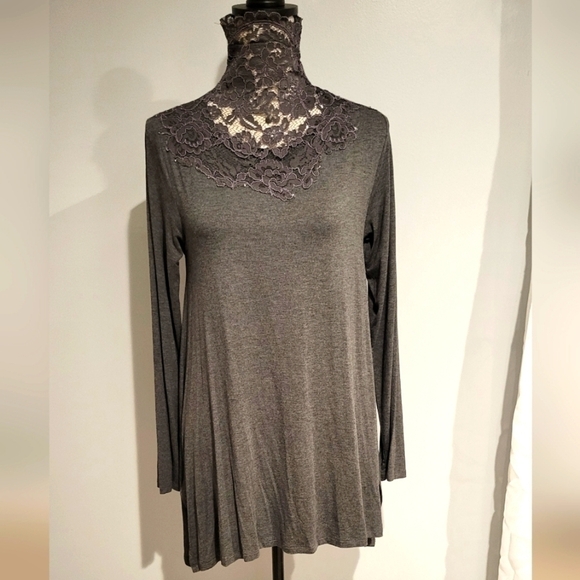 Soft Surroundings Tamora Lace  Turtleneck Tunic Size S - Picture 1 of 13